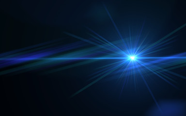 Modern lens flare blue background streak rays (super high resolution)