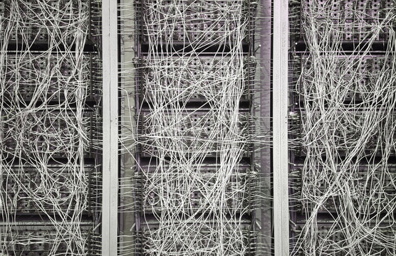 old style vintge machine with wires for calculus