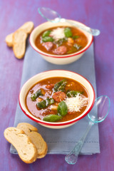 Italian minestrone soup