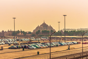 October 28, 2014: The Akshardham Hindu temple in New Delhi, India