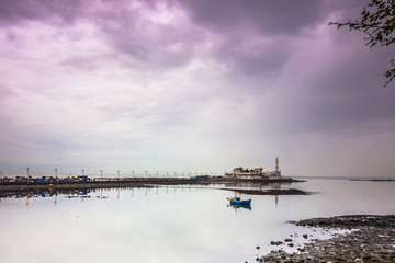 November 15, 2014: Panorama of the coast of Mumbai, India