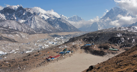 View of the Gorak Shep from Kala Patthar, Nepal