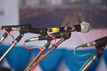 Microphone on stage.