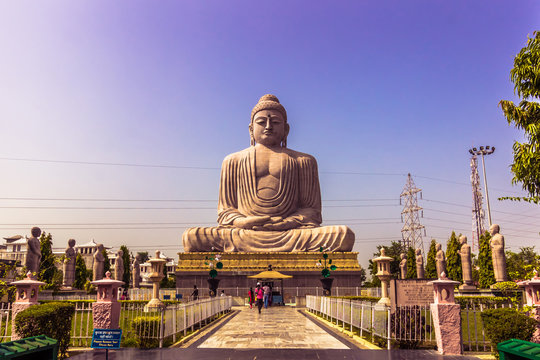 October 30, 2014: The Great Buddha statue in Bodhgaya, India