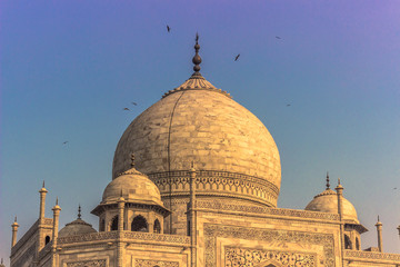 November 02, 2014: The roof of the Taj Mahal in Agra, India