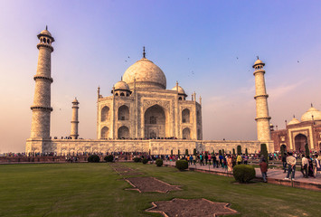 November 02, 2014: Entrance to the Taj Mahal in Agra, India