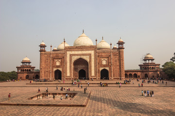 November 02, 2014: A mosque near the Taj Mahal  in Agra, India