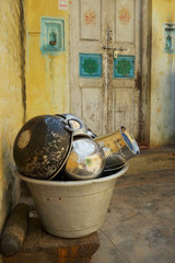 Abwasch vor der T&uuml;re