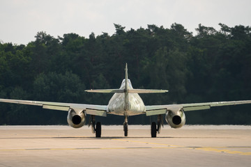 Historic jet aircraft ready for take off