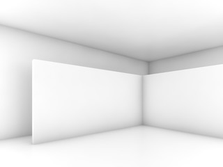 Abstract white empty interior, 3d design