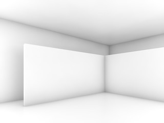 Fototapeta premium Abstract white empty interior, 3d design