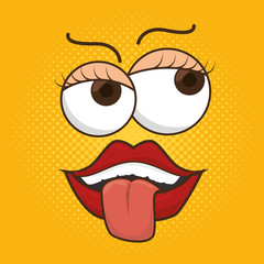 idiot mask crazy icon vector illustration design