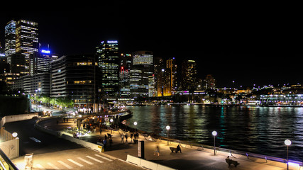 Fototapeta na wymiar Sydney Central Business District and Circular Quay night view