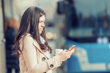 Woman using her smart phone