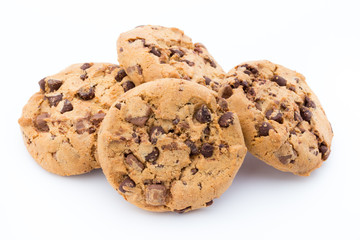 Cookies nuts on the  isolated on white background.