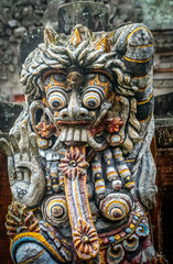 Scary sculpture close up