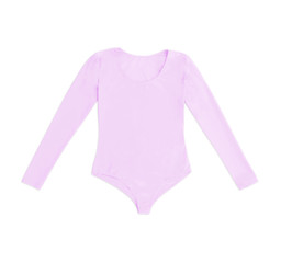 pink bodysuit, isolated on white background