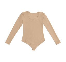 nude gymnastics bodysuit, isolated on white background