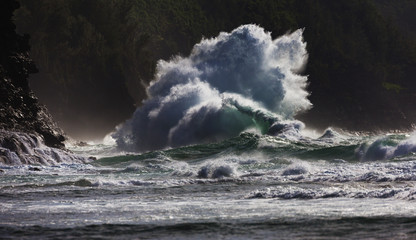 Ke'e Beach, Super Wave, Kauai, Hawaii