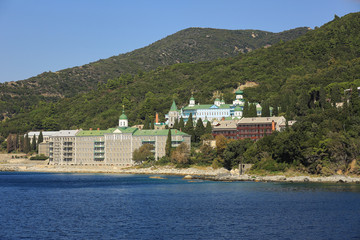 athos greece mounastery sea