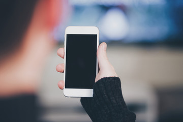 Smart phone in man's hand