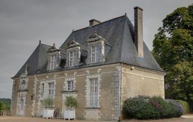 Fototapeta na wymiar château viticole dans la vallée de la Loire