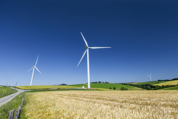 Three wind turbines