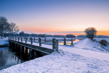 Early morning winter scenery
