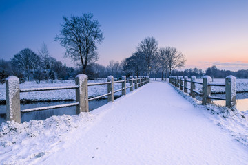 Early morning winter scenery