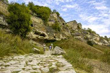 Krim, Bahcisaraj, Cufut-Kale, Höhlenstadt, Ukraine