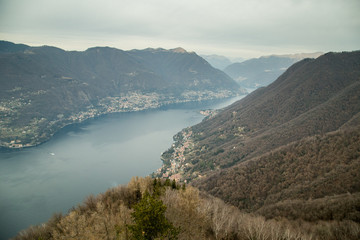 Aerial view on the Como Lake