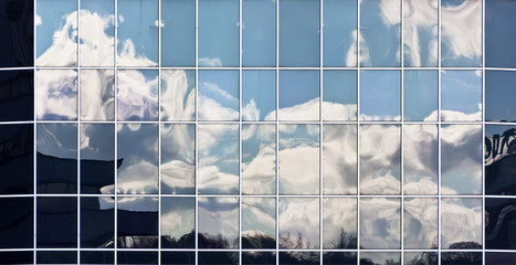 Reflex of the sky on modern building