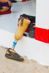 aluminium prostheses on the ground