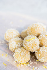 Homemade Raw Vegan Coconut and Lemon Truffles