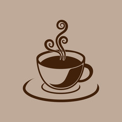 Coffe vector. Isolated.