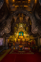Silver Buddhas in Wat Sri Suphan, Buddhist temple Chiang Mai, Thailand