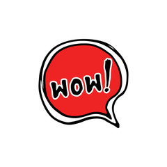 Comic book speech bubble, cartoon sound effect. Hand drawn pop art style sign vector illustration.