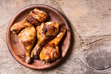 Grilled chicken drumsticks