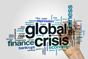 Global crisis word cloud