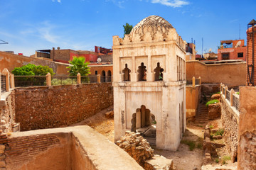 Qoubba Almoravide founded in 1064 in Marrakech, Morocco. It was the center of ablution for...