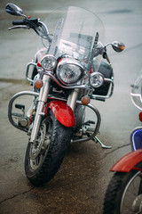 Fototapeta na wymiar motorcycle in the rain