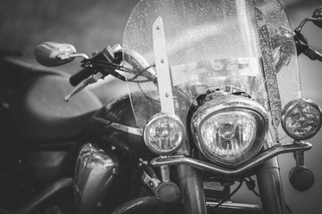 motorcycle in the rain