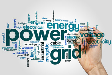 Power grid word cloud
