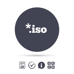 File ISO icon. Download virtual drive file.