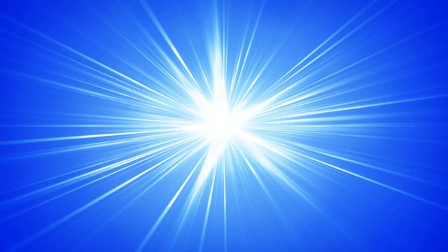 Blue rays shining. Computer generated seamless loop abstract background 4k (4096x2304)
