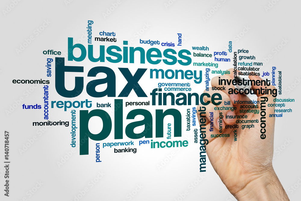 Canvas Prints Tax plan word cloud