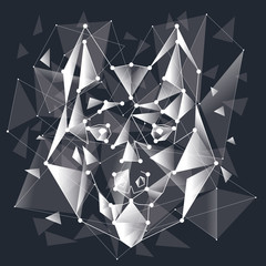 wolf dog abstract triangles