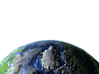 Greenland on Earth - visible ocean floor