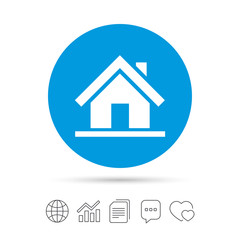 Home sign icon. Main page button. Navigation.