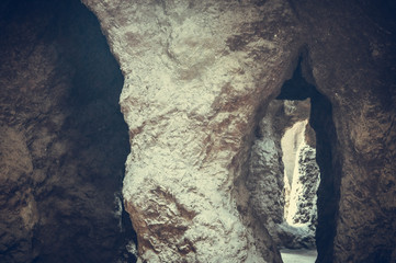 view inside cave